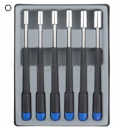 Steckschlüssel Set 6-teilig 6-Kant 4,0-8,0mm