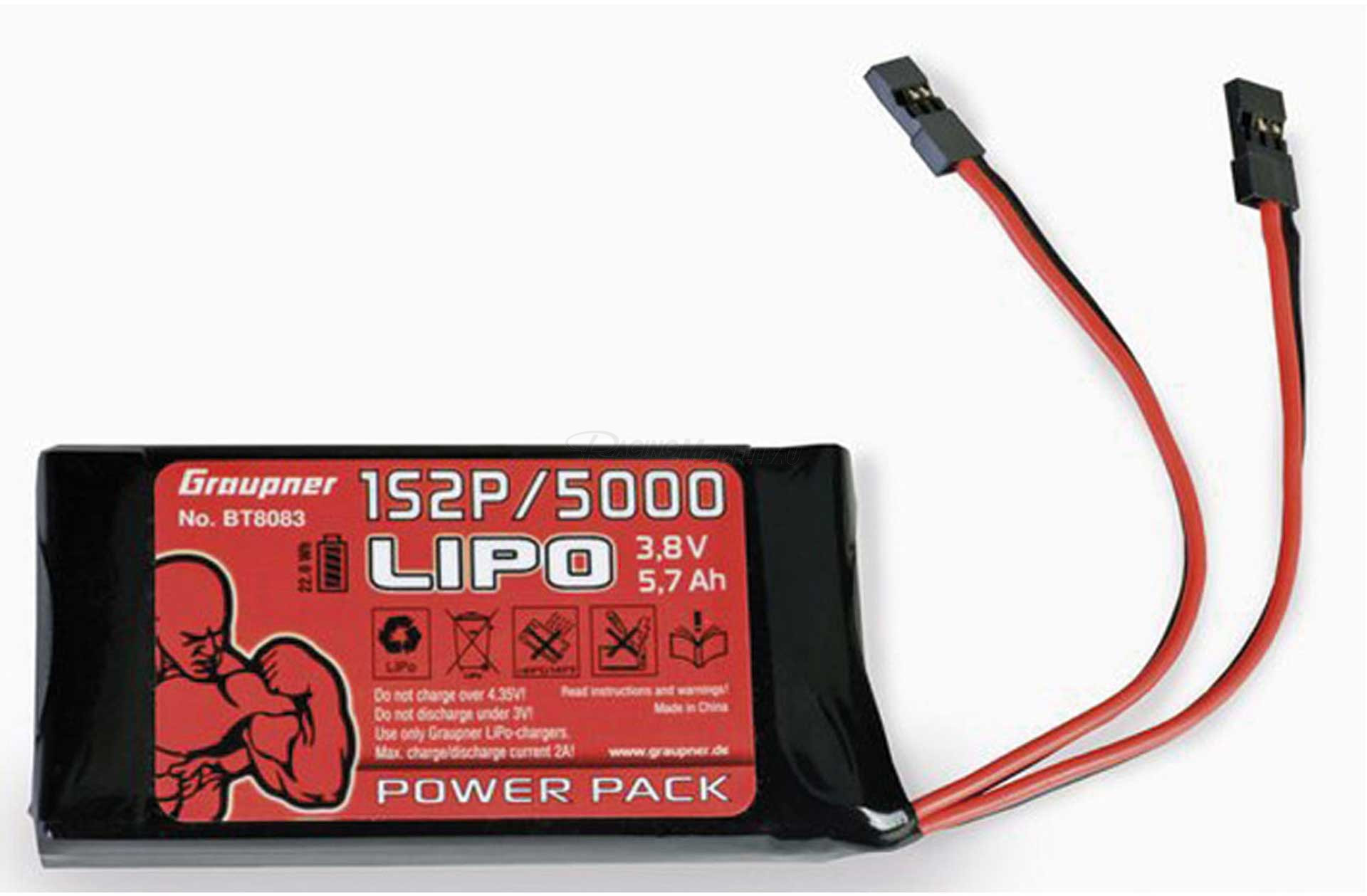 Senderakku LIPO 3,8V 5000MAH TX 21 WH