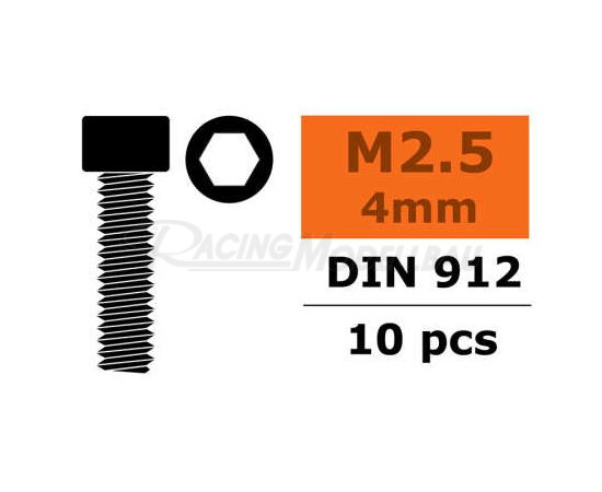 Zylinderschraube Innensechsk. M2.5x4 Stahl