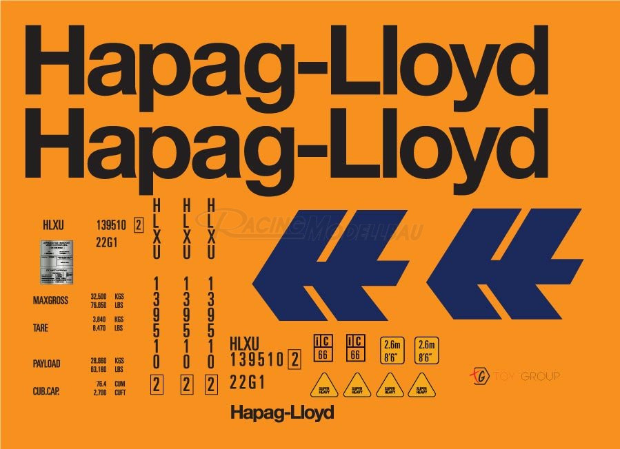 Hapag-Lloyd Waterslide-Decal 1/14