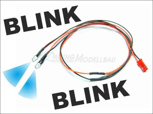 LED 3mm Kabel blinkend (blau)